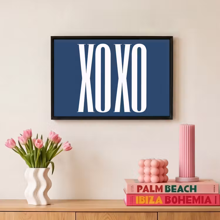 Canvas met lijst - Modern - Tekst - Blauw — 8