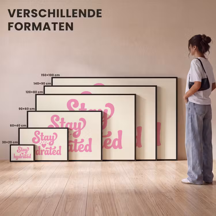 Canvas met lijst - Modern - Tekst - Roze — 7