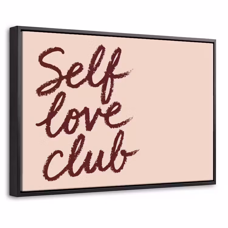 Canvas met lijst - Self love - Roze - Quote — 1