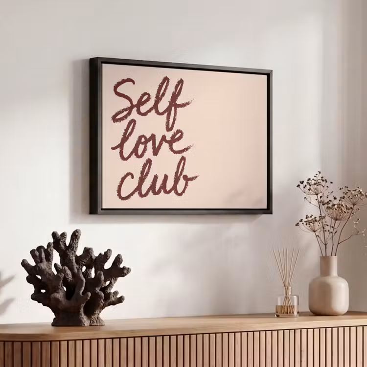 Canvas met lijst - Self love - Roze - Quote — 6
