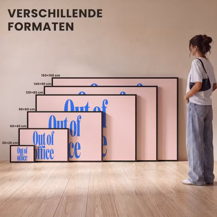 Canvas met lijst - Tekst - Modern - Blauw — 7