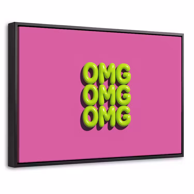 Canvas met lijst - Tekst - Modern - Neon — 1