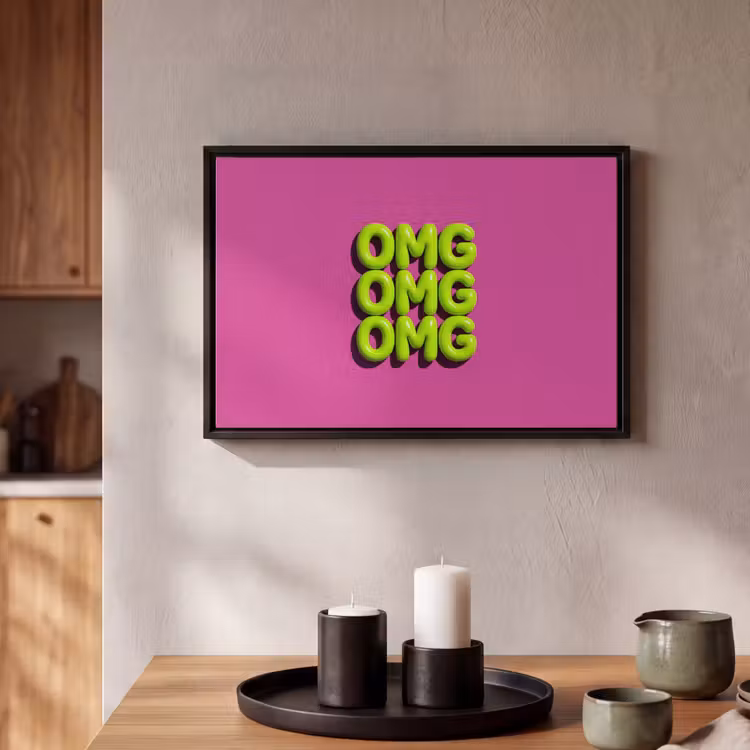 Canvas met lijst - Tekst - Modern - Neon — 2