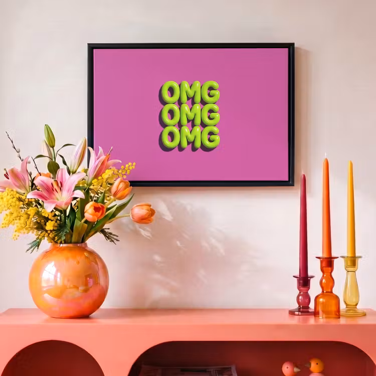Canvas met lijst - Tekst - Modern - Neon — 4