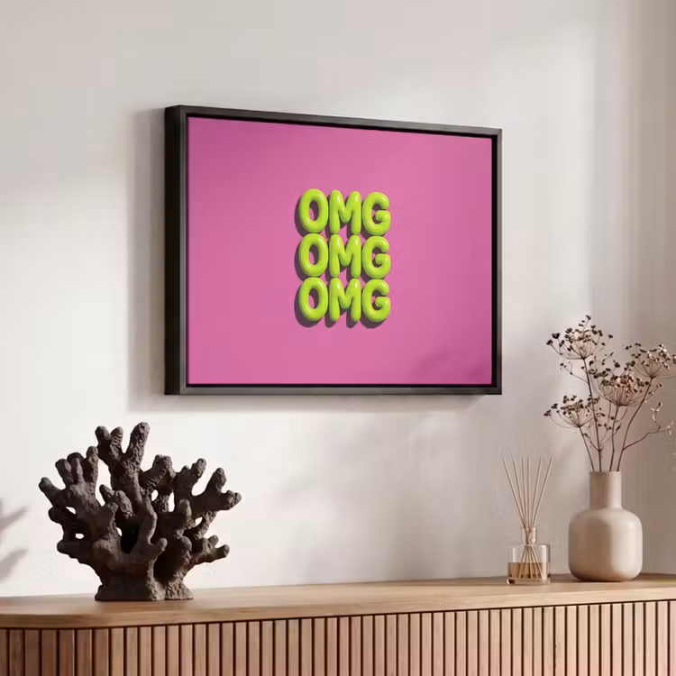 Canvas met lijst - Tekst - Modern - Neon — 6