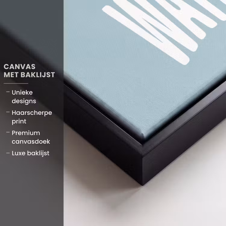 Canvas met lijst - Water - Salt - Blauw - Quote — 5