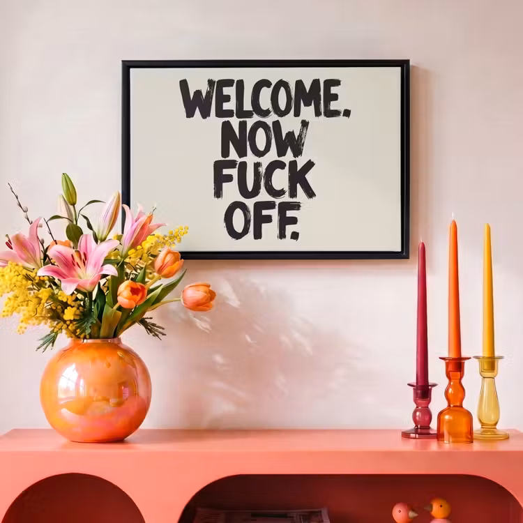 Canvas met lijst - Welcome - Minimalistisch - Quote - Zwart — 4