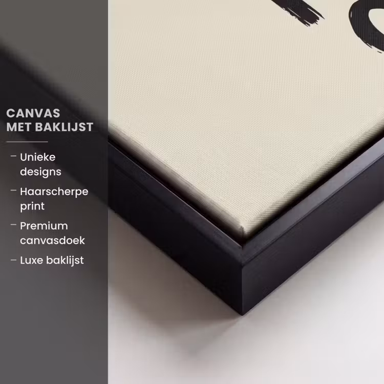 Canvas met lijst - Welcome - Minimalistisch - Quote - Zwart — 5