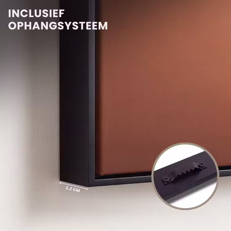 Canvas met lijst - Zonnebril - Kat - Pak - Zwart — 3