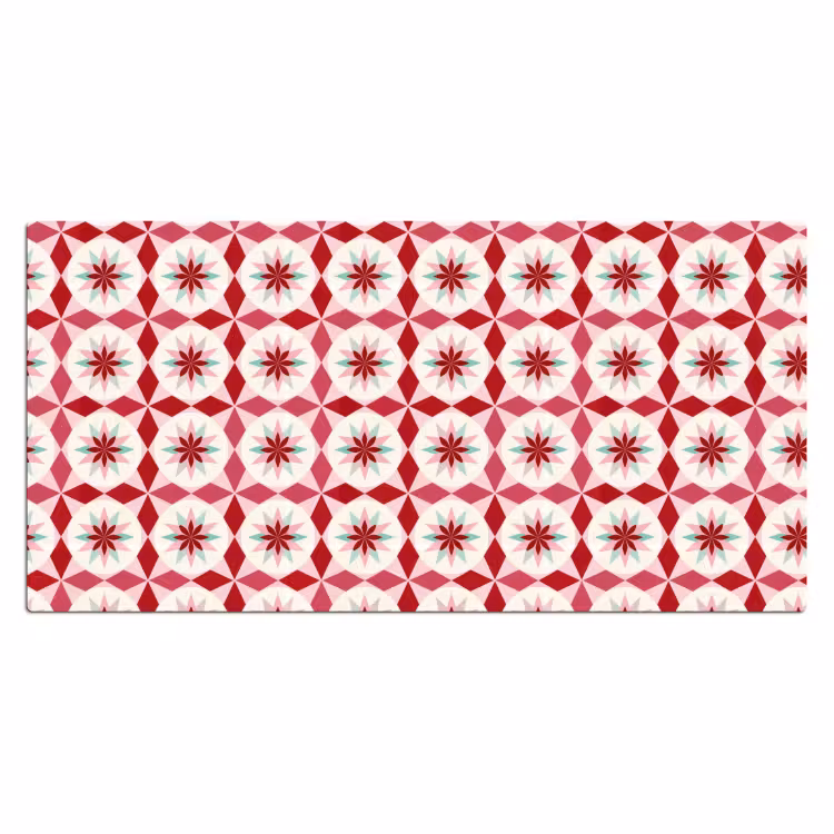Bureau onderlegger - Tegelpatroon - Sterren - Retro - Roze - Mintgroen — 2