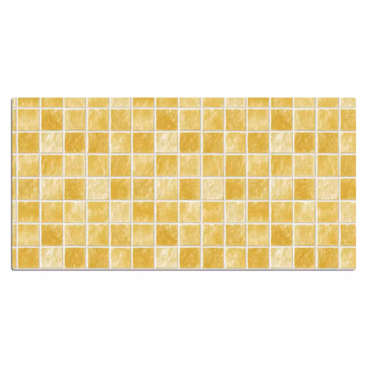 Bureau onderlegger - Tegels - Mozaïek - Textuur - Goudgeel — 2