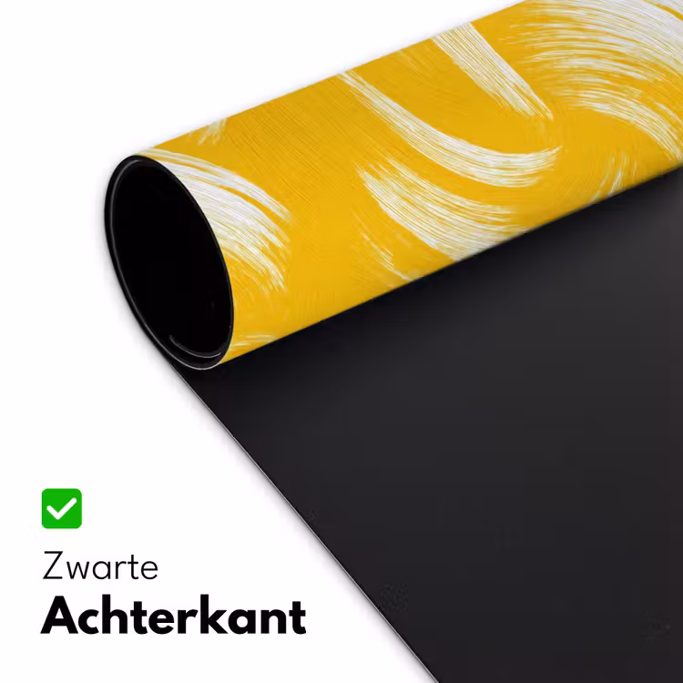 Bureau onderlegger - Verfstreken - Abstract - Dynamisch - Geel — 5