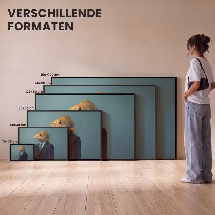 Canvas met lijst - Goudvis - Stropdas - Oranje — 7