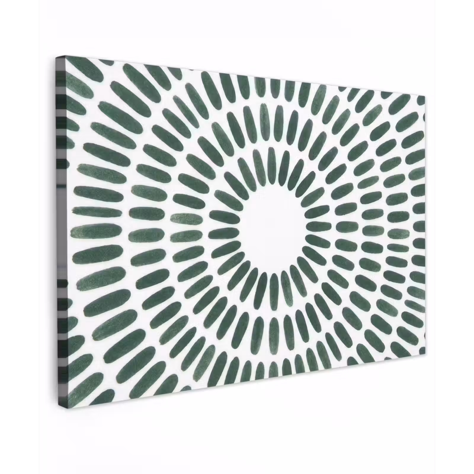 Canvas schilderij - Abstract - Cirkel - Patroon - Modern - Groen — 1