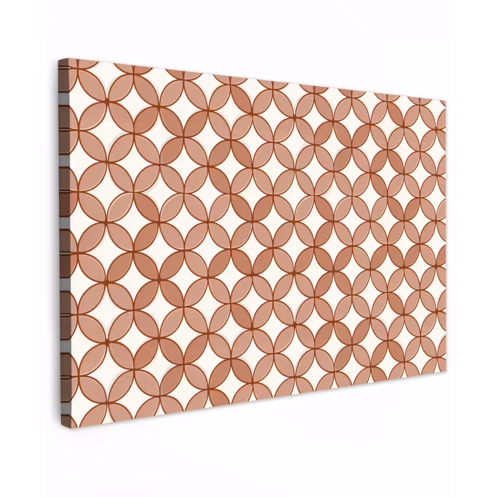 Canvas schilderij - Geometrisch - Cirkels - Modern - Terracotta — 1
