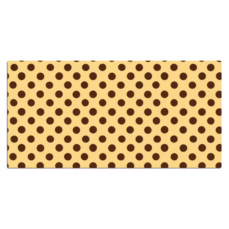 Bureau onderlegger - Polka Dot - Stippen - Retro - Geel - Bruin — 2