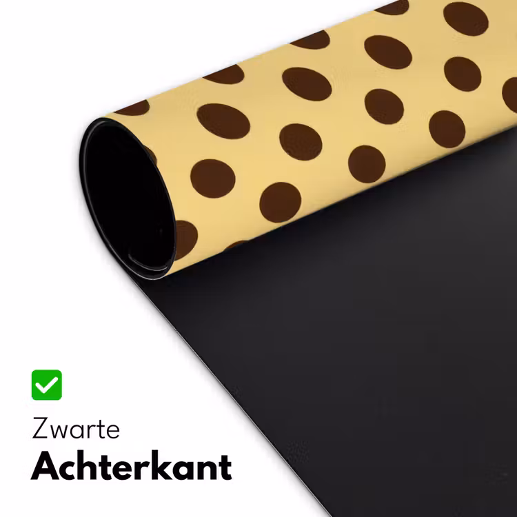 Bureau onderlegger - Polka Dot - Stippen - Retro - Geel - Bruin — 5