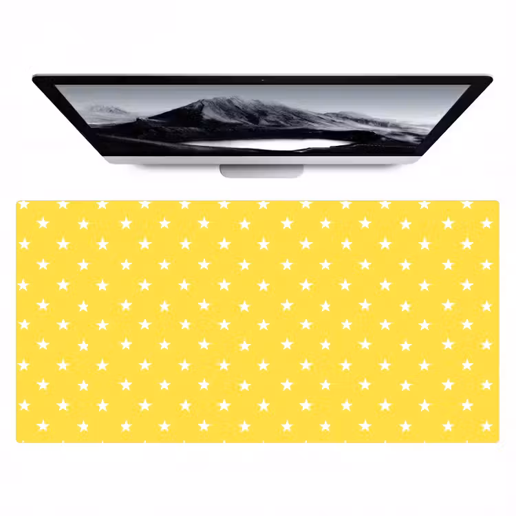 Bureau onderlegger - Sterren - Patroon - Minimalistisch - Geel — 1