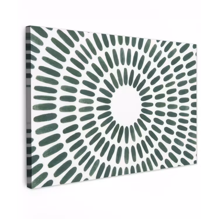 Canvas schilderij - Abstract - Cirkel - Patroon - Modern - Groen — 1