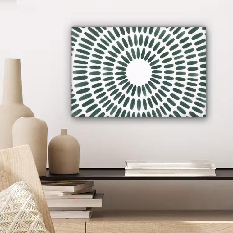 Canvas schilderij - Abstract - Cirkel - Patroon - Modern - Groen — 5