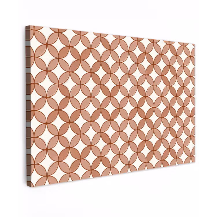Canvas schilderij - Geometrisch - Cirkels - Modern - Terracotta — 1