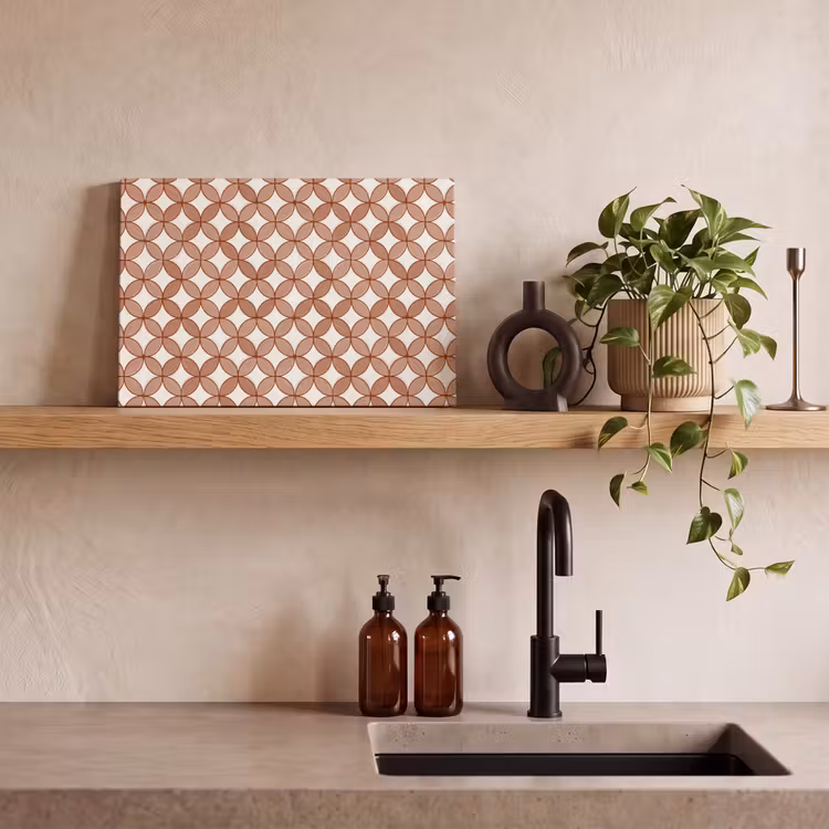 Canvas schilderij - Geometrisch - Cirkels - Modern - Terracotta — 3