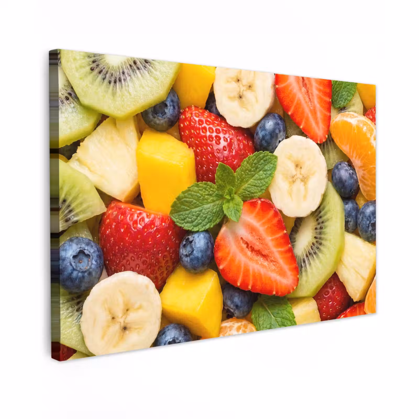 Canvas schilderij - Fruit - Plakjes - Eten - Kleurrijk — 1