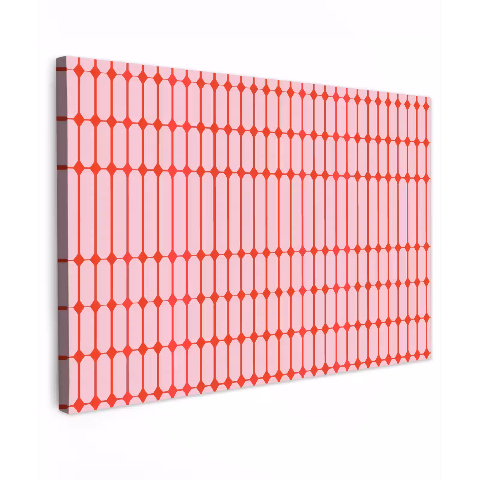 Canvas schilderij - Geometrisch - Minimalistisch - Rood - Roze — 1