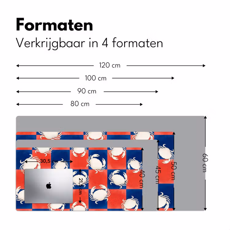 Bureau onderlegger - Patroon - Zeeleven - Rood - Blauw - Abstract — 8