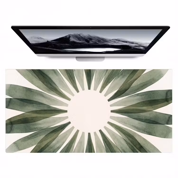 Bureau onderlegger - Planten - Abstract - Waterverf - Groen - Natuur — 1