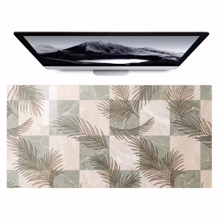 Bureau onderlegger - Planten - Bladeren - Marmer - Modern - Groen — 1