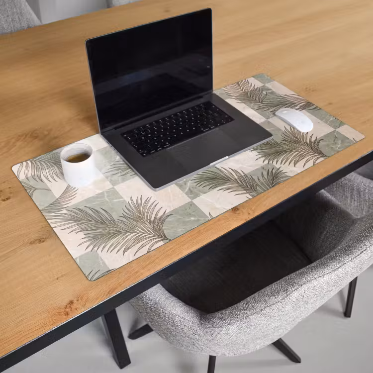 Bureau onderlegger - Planten - Bladeren - Marmer - Modern - Groen — 3