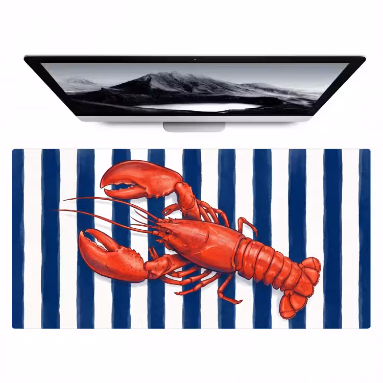 Bureau onderlegger - Schaaldier - Kreeft - Marine - Illustratie - Rood — 1