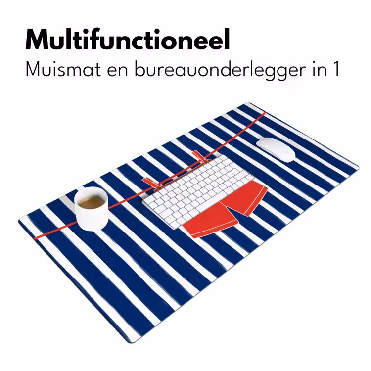 Bureau onderlegger - Shorts - Waslijn - Zomer - Illustratie - Rood — 7