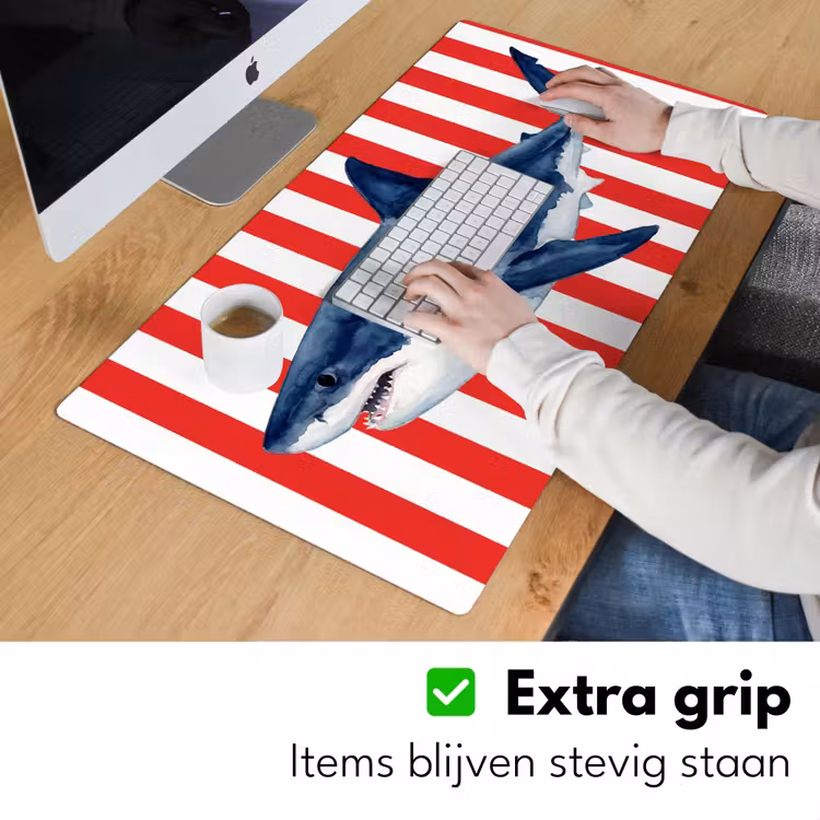 Bureau onderlegger - Vis - Haai - Zee - Illustratie - Blauw — 6