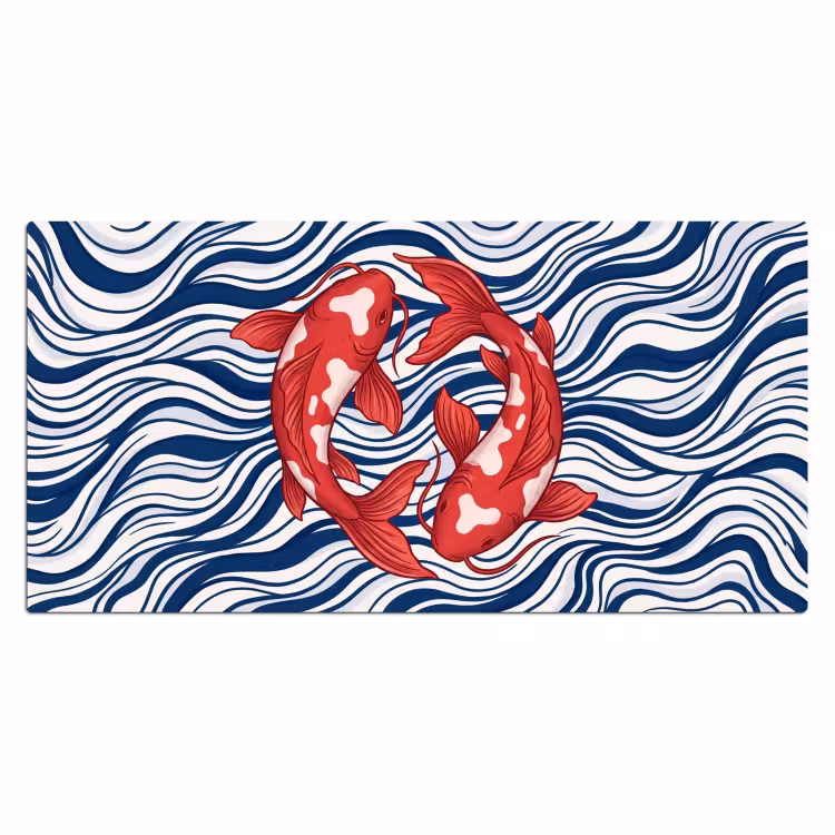 Bureau onderlegger - Vis - Water - Natuur - Illustratie - Rood — 2