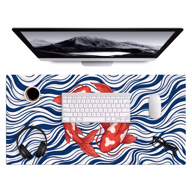 Bureau onderlegger - Vis - Water - Natuur - Illustratie - Rood — 4