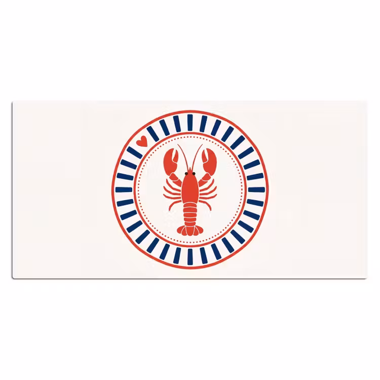 Bureau onderlegger - Zeeleven - Kreeft - Embleem - Grafisch - Rood — 2
