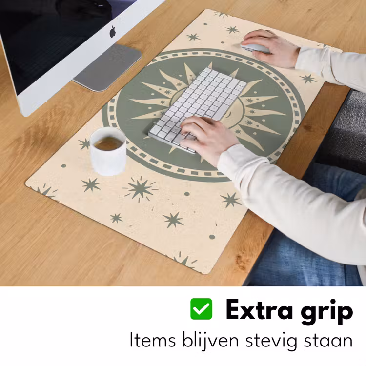 Bureau onderlegger - Zon - Sterren - Astrologie - Vintage - Groen — 6