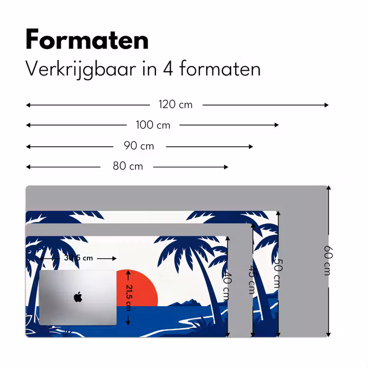 Bureau onderlegger - Zonsondergang - Zee - Palmboom - Tropisch - Modern — 8