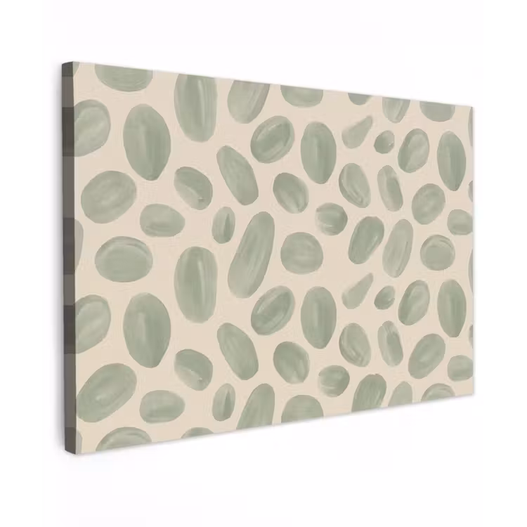 Canvas schilderij - Abstract - Patroon - Organisch - Groen - Modern — 1