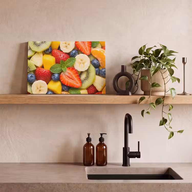 Canvas schilderij - Fruit - Plakjes - Eten - Kleurrijk — 3