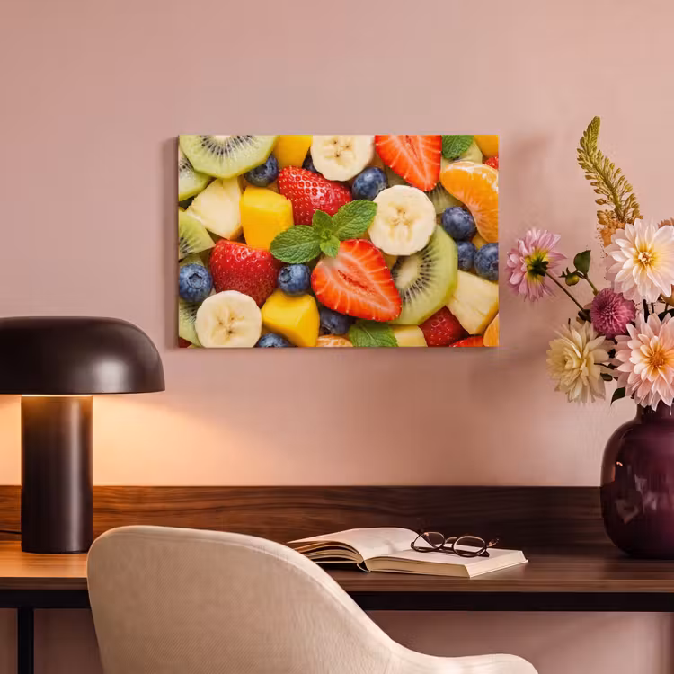 Canvas schilderij - Fruit - Plakjes - Eten - Kleurrijk — 4