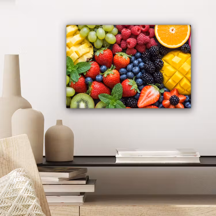 Canvas schilderij - Fruit - Vers - Kleurrijk - Eten — 5