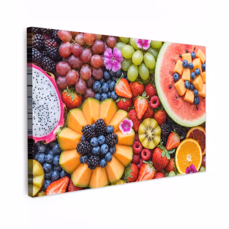 Canvas schilderij - Fruit - Vers - Variatie - Eten - Kleurrijk — 1