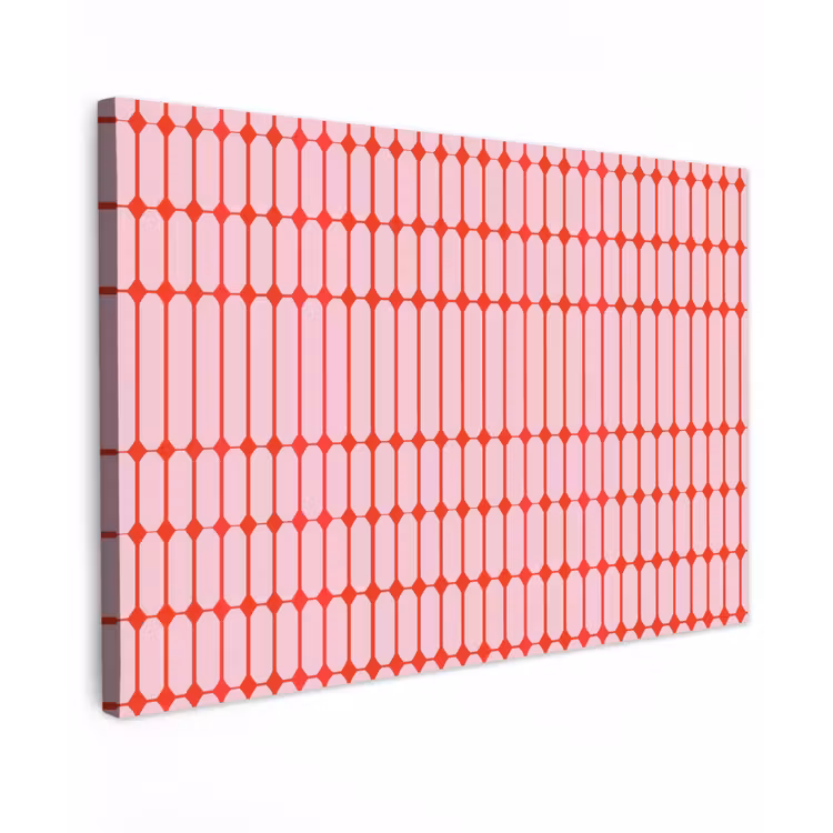 Canvas schilderij - Geometrisch - Minimalistisch - Rood - Roze — 1