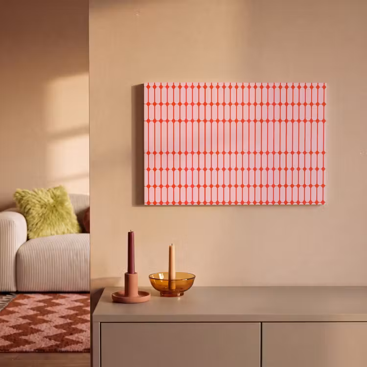 Canvas schilderij - Geometrisch - Minimalistisch - Rood - Roze — 2
