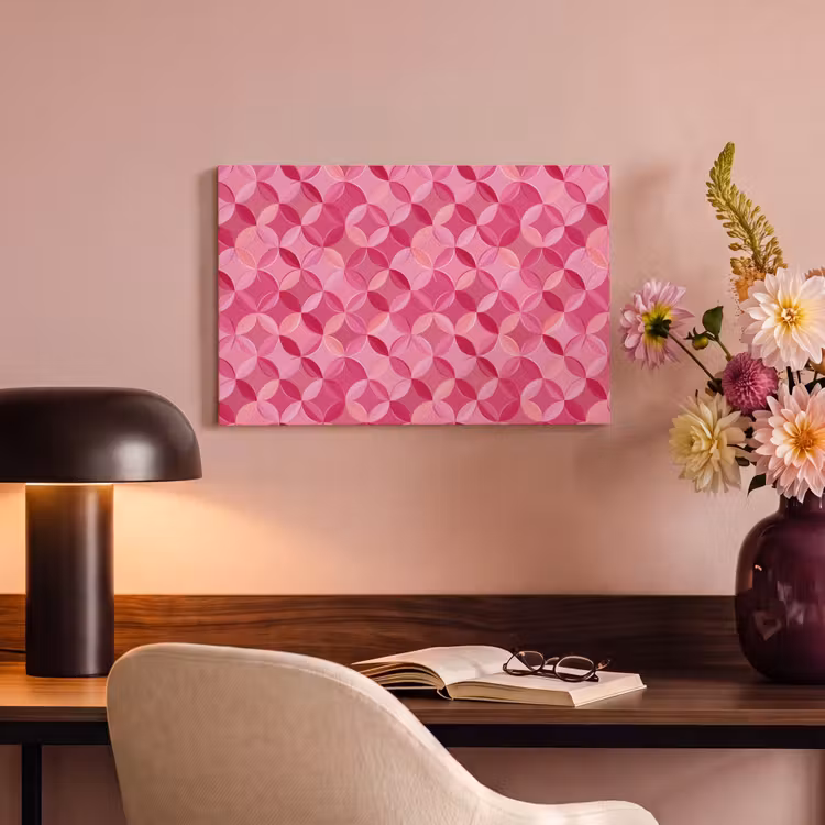 Canvas schilderij - Geometrisch - Mozaïek - Modern - Roze — 4
