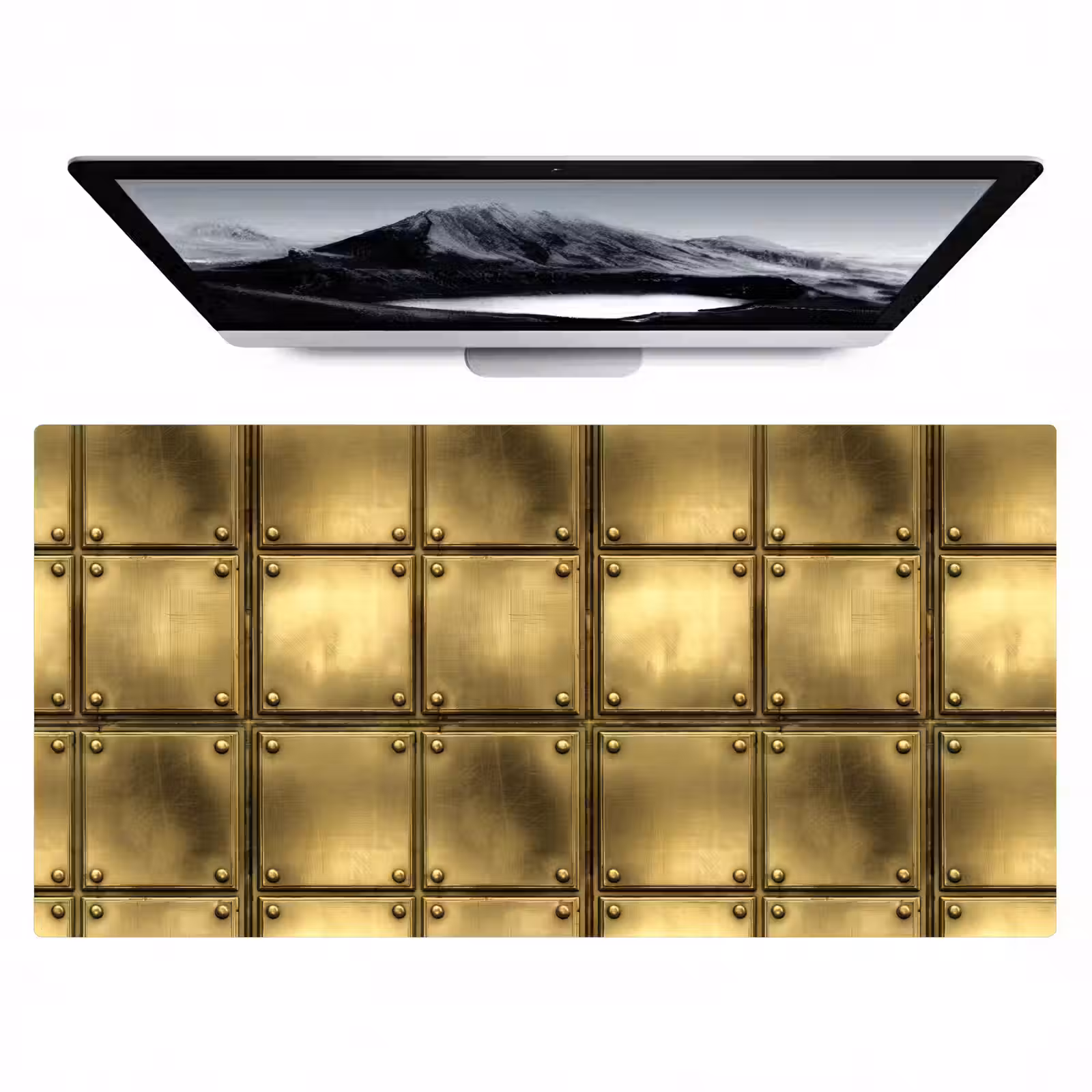 Bureau onderlegger - Platen - Industrieel - Stoer - Goud — 1