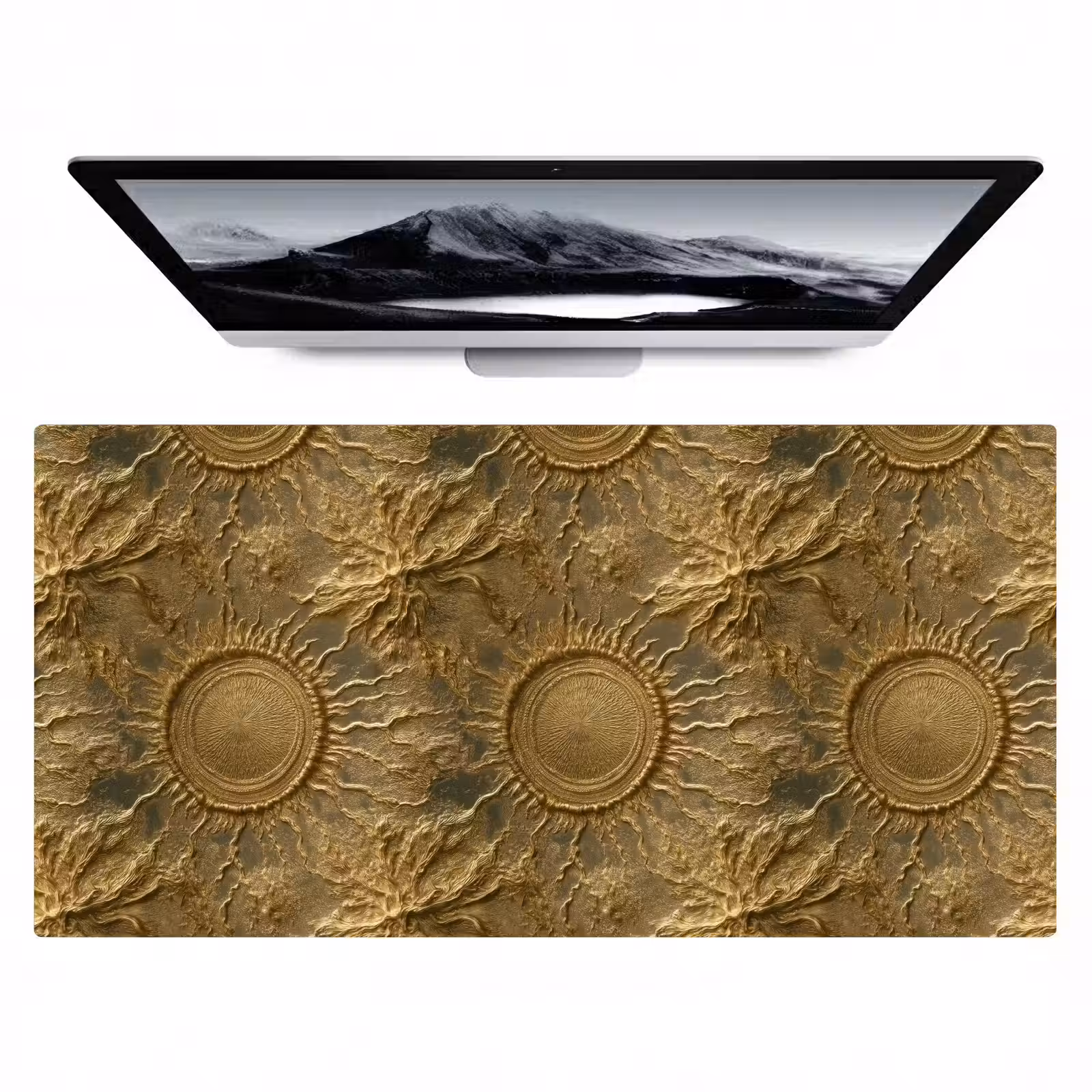 Bureau onderlegger - Zon - Reliëf - Antiek - Goud — 1
